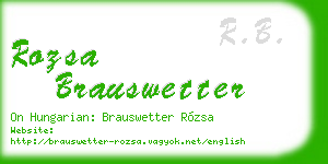 rozsa brauswetter business card